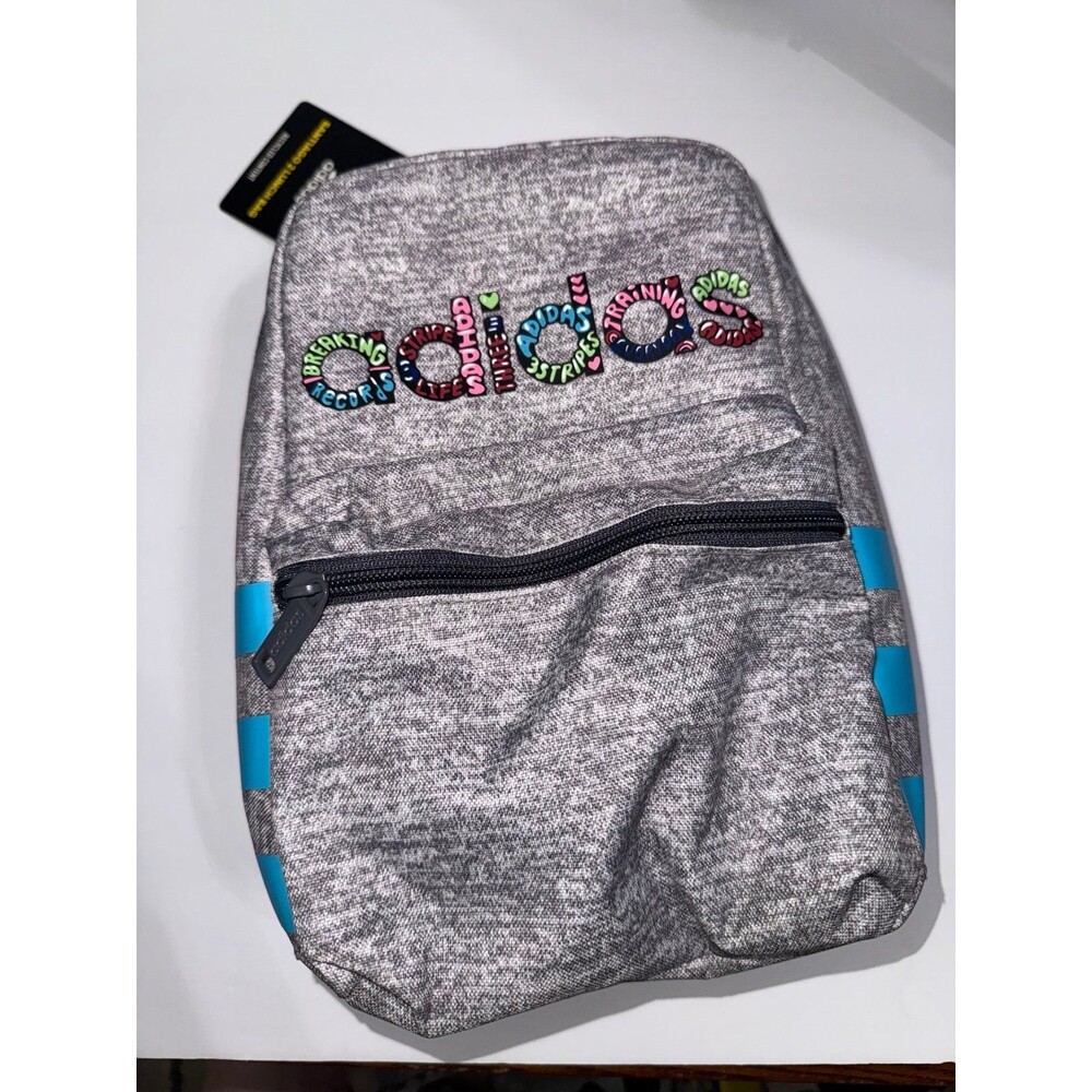 Adidas Santiago 2 Lunch Bag Jersey Grey Blue Pink 3 Stripes New B37